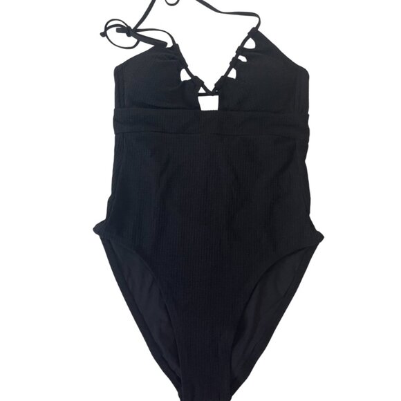 Becca. Women's one-piece swimsuit in black size M. Made in China. - Picture 1 of 9